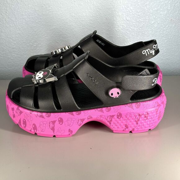 Crocs Hello Kitty And Friends My Melody and Kuromi Stomp Sandal Women’s Size 11 - Picture 6 of 13